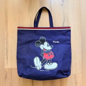 Vintage Disney Mickey Mouse Navy Tote Bag